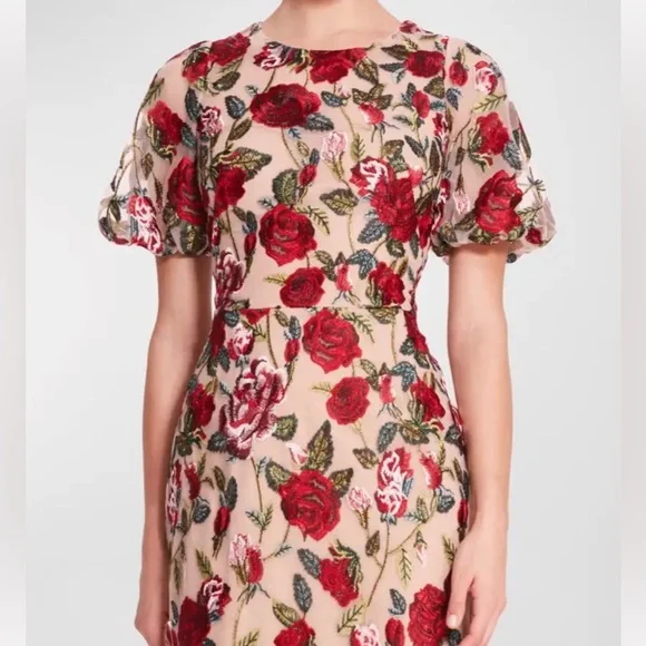 slim fit dress slacks Marchesa Floral Lace Off-The-Shoulder Gown – Runway Catalog